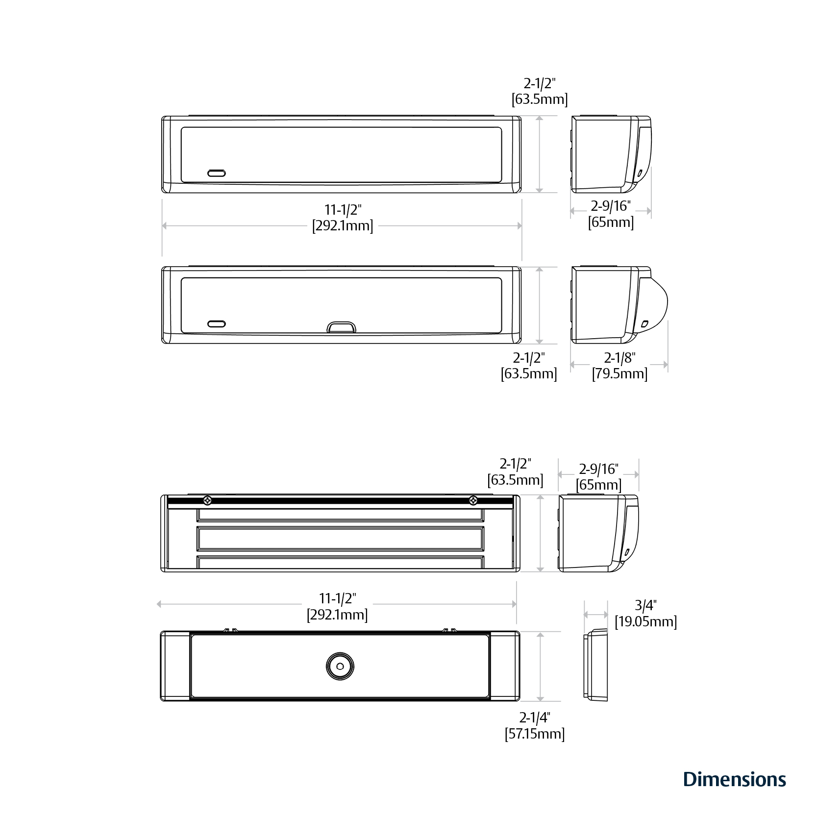 SECURITRON M680EBDX 628 Electromagnetic Lock, Surface Mount, Opening